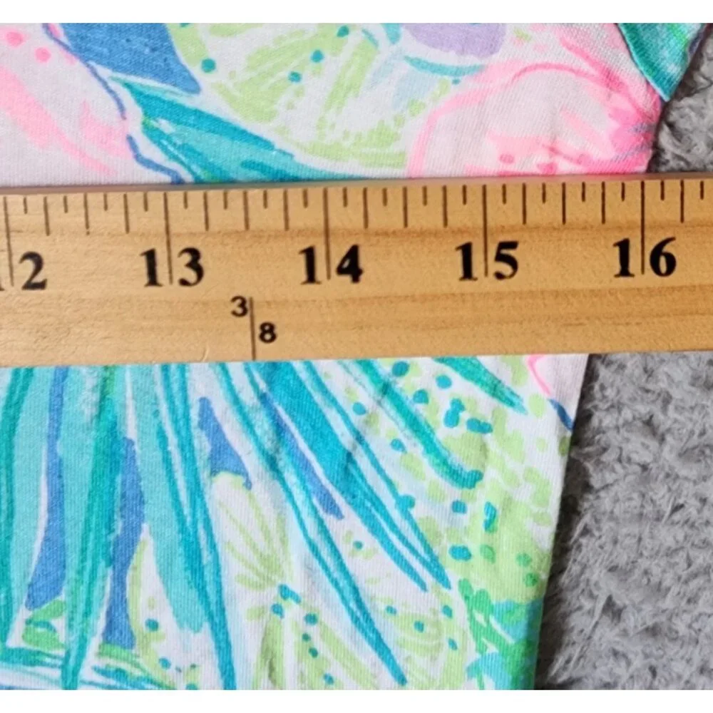 Lilly Pulitzer Women's Sz XXS‎ Long Ruffle Sleeve Button Front Pajama Top Floral